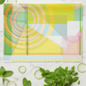 Handdoek met geometrische lijnvormen (Gevouwen)