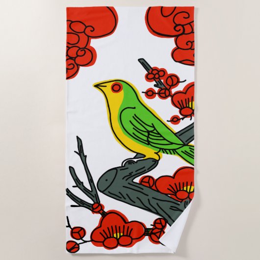  handdoek met hanafuda-kaart (Voorkant)