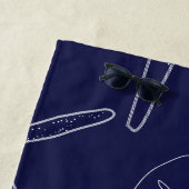 Handdoek met handdoek voor staarten en zand (In situ)