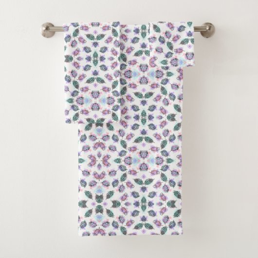Handdoek met ingewikkeld bloem- en geometrisch pat (Insitu)