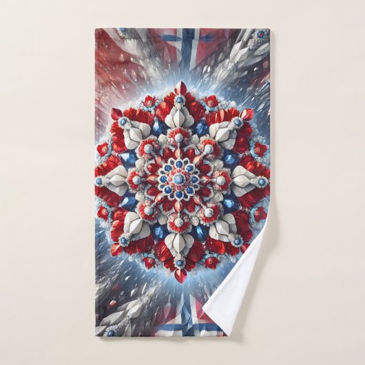 Handdoek met Noorse kleuren (Handdoek)