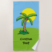 Handdoek met palmboom Cartoon (Voorkant)