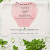 Handdoek met romantisch recept voor 'Honeymooner's (Gevouwen)