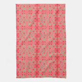 Handdoek met rood en roze (Verticaal)