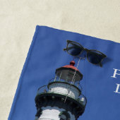 Handdoek met strand van Presque Isle Lighthouse (In situ)