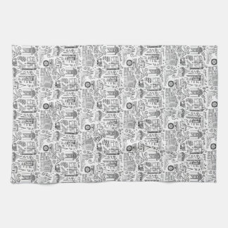 Handdoek met Tegel Tekeningen