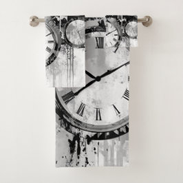 handdoek met uurwerk