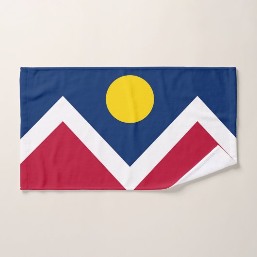Handdoek met vlag van Denver City, Colorado, Veren (Handdoek)