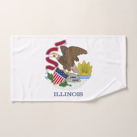 Handdoek met vlag van Illinois State, Verenigde St (Handdoek)