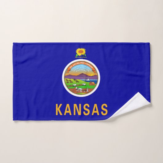 Handdoek met vlag van Kansas State, Verenigde Stat (Handdoek)