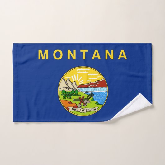 Handdoek met vlag van Montana State, Verenigde Sta (Handdoek)