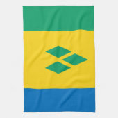 handdoek met vlag voor saint vincent en grenadines (Verticaal)