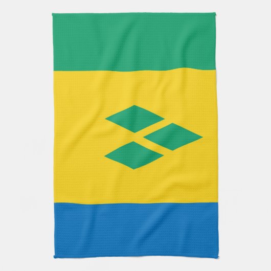 handdoek met vlag voor saint vincent en grenadines (Verticaal)