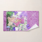 Handdoek met Young Girl met Flowers (Handdoek)