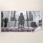 Handdoek: Mijn Hobbies kosten meer dan je auto Strandlaken (Voorkant)