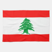 handdoek onder de vlag van libanon (Horizontaal)