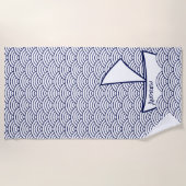 Handdoek op Waves Beach Towel (Voorkant)
