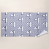 Handdoek op Waves Beach Towel - Small Pattern (Voorkant)