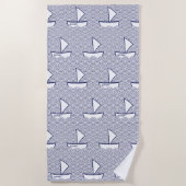 Handdoek op Waves Beach Towel - Small Pattern (Voorkant)