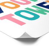 Handdoek ophangen, kinderbadkamerdecor poster (Hoek)