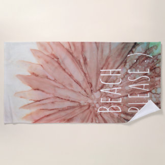 Handdoek "Roze/strand alstublieft"