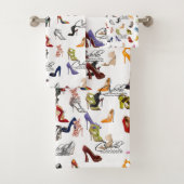 Handdoek Set Assepoester Quote Schoenen Hakken Pom (Insitu)