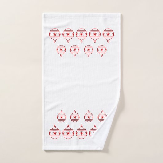 Handdoek Set - Rode Kerst Orbs (Handdoek)