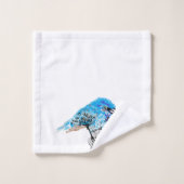 Handdoek Sets : Blauwe Vogel (Wasdoekje)