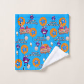 Handdoek Sets, Gefeliciteerd 6e Verjaardag #6 Blau (Wasdoekje)