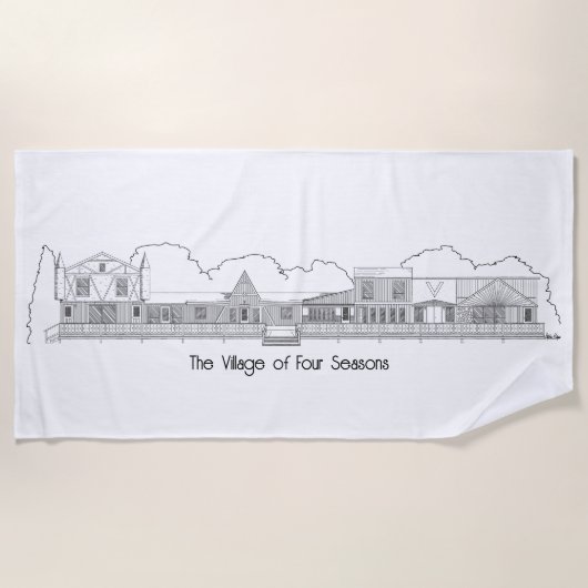 Handdoek Sketch VOFS Boardwalk (Voorkant)