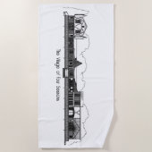 Handdoek Sketch VOFS Boardwalk (Voorkant)