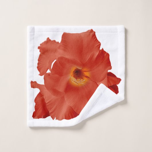 Handdoek Sword Lily Red Yellow (Wasdoekje)