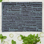 Handdoek van World Cities (Gevouwen)