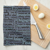Handdoek van World Cities (Quarter Fold)