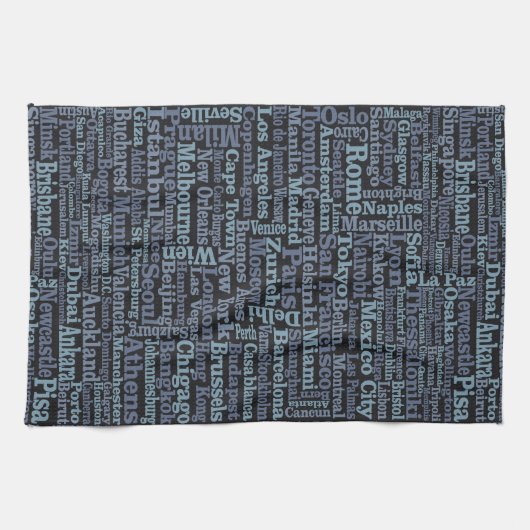 Handdoek van World Cities (Horizontaal)