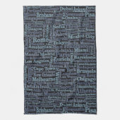 Handdoek van World Cities (Verticaal)