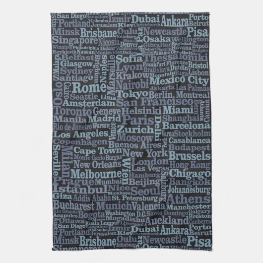 Handdoek van World Cities (Verticaal)