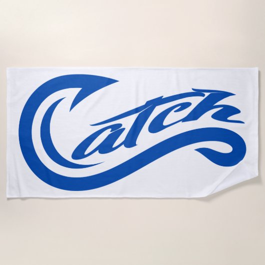 Handdoek. Vang. Alles. Overal. Strandlaken (Voorkant)