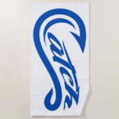 Handdoek. Vang. Alles. Overal. Strandlaken (Voorkant)