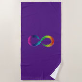 Handdoek voor neurodiversiteit (paars) - bewustwor (Voorkant)
