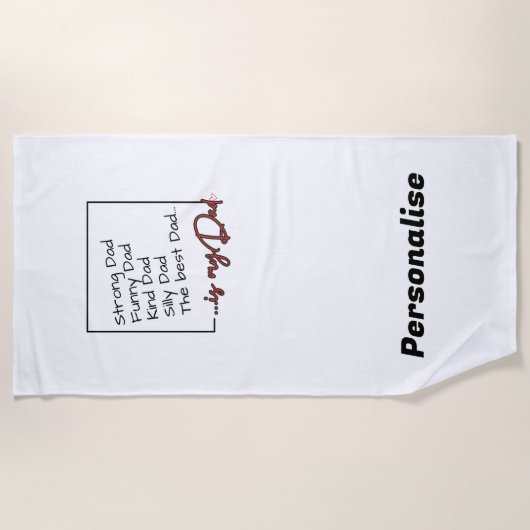 Handdoek voor papa - gepersonaliseerd - De beste p (Voorkant)