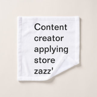 Handdoek voor wasprogramma voor content creator