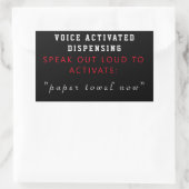 Handdoekdispenser Rechthoekige Sticker (Tas)