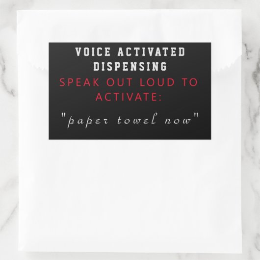 Handdoekdispenser Rechthoekige Sticker (Tas)