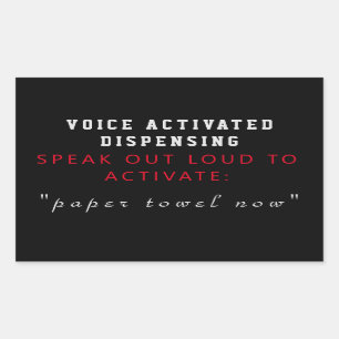 Handdoekdispenser Rechthoekige Sticker