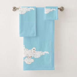 Handdoekdoekjes: Witte dove Bad Handdoek