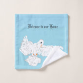 Handdoekdoekjes: Witte dove Bad Handdoek (Wasdoekje)