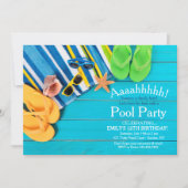 Handdoeken en Teenslippers Uitnodiging (Voorkant)