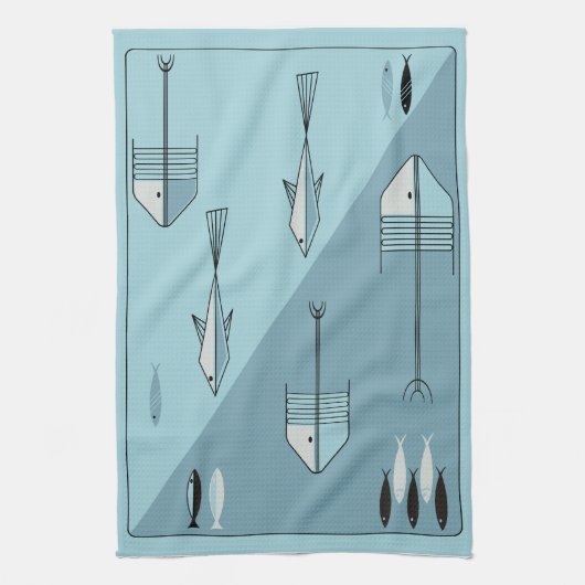 Handdoeken FABULOUS 1950 FISH Retro 200 COLORS (Verticaal)