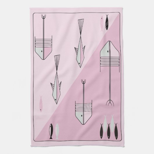 Handdoeken FABULOUS 1950 FISH Retro 200 COLORS (Verticaal)